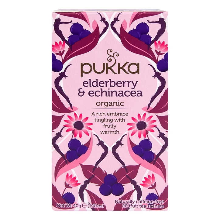 Pukka Organic Elderberry and Echinacea Tea - 20 Bags