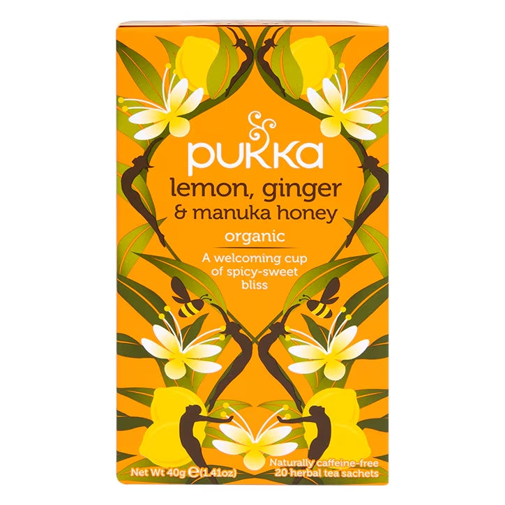 Pukka Organic Lemon, Ginger and Manuka Honey Tea - 20 Bags