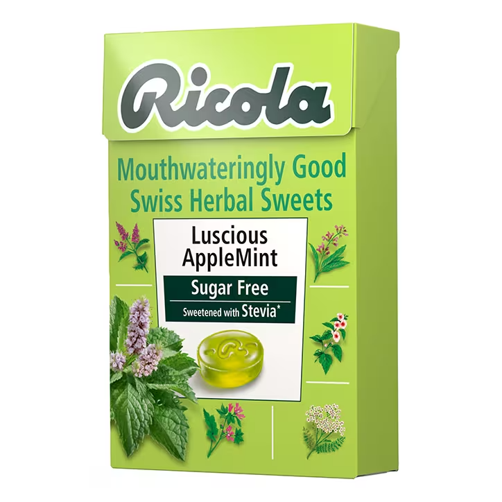 RICOLA Delicious Apple Mint Swiss Herb Candies - 45g