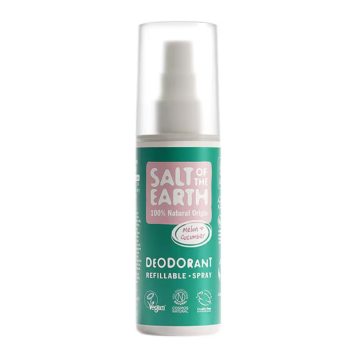 Salt of the Earth Rechargeable Natural Melon and Cucumber Deodorant Spray - 100ml