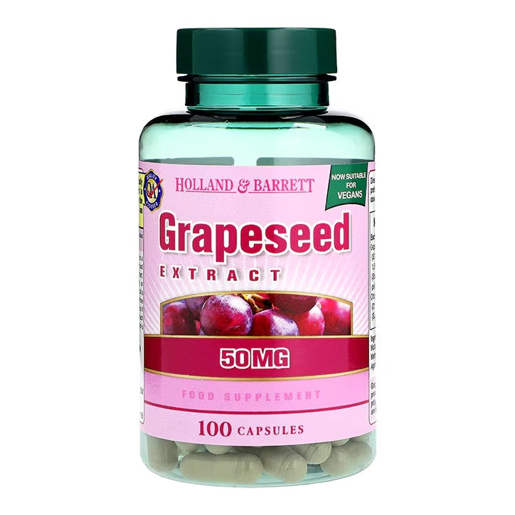 Holland & Barrett Grape Seed Extract 50mg - 100 Capsules