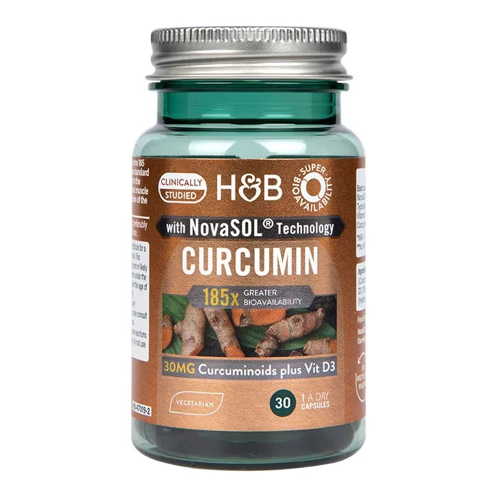 Holland &amp; Barrett Novasol Bioavailable Curcumin and Vit D - 30 Capsules