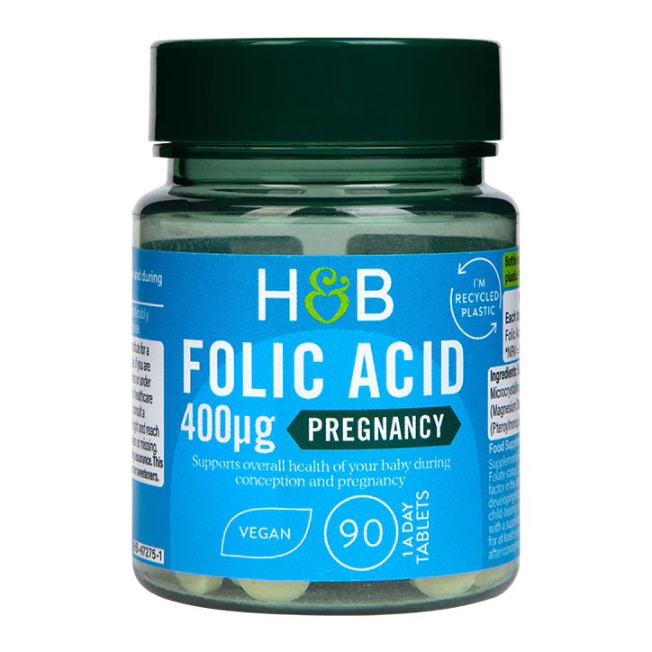 Folic Acid 400ug - 90 Tablets