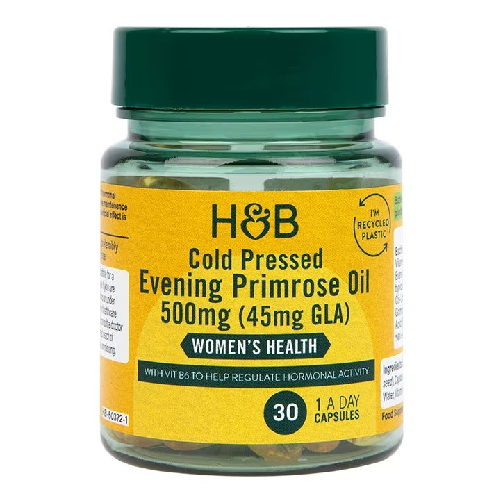 Cold Pressed Evening Primrose Oil 500mg - 30 Capsules