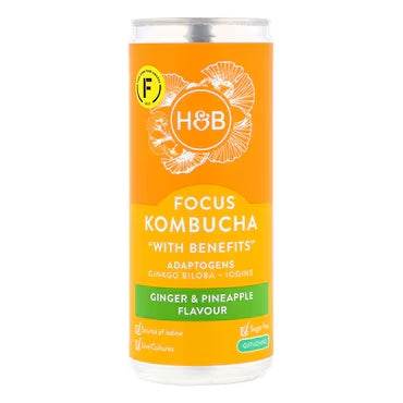 Holland & Barrett Focus Kombucha Ginger and Pineapple Flavor - 250ml