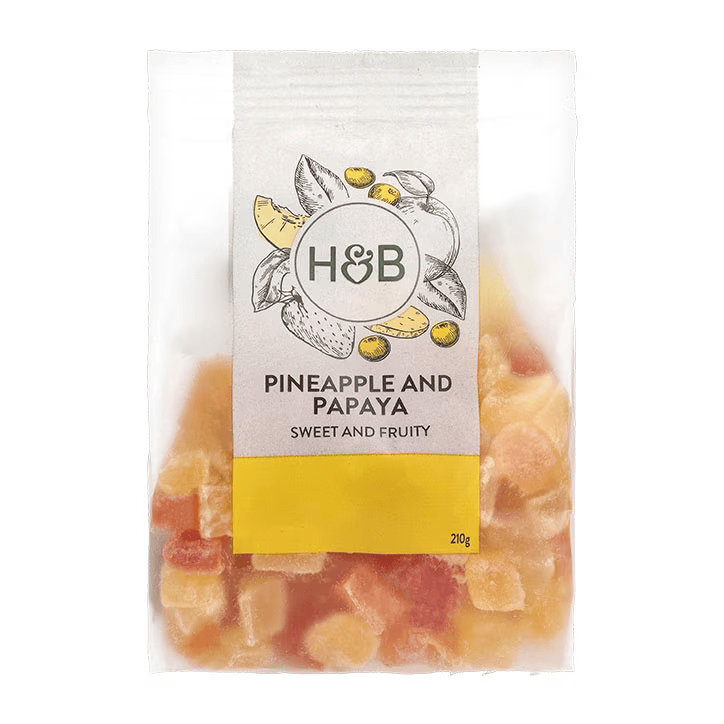 Holland &amp; Barrett Pineapple and Papaya Chunks - 210g