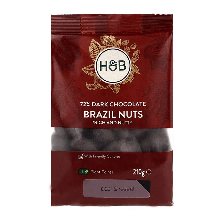 Holland &amp; Barrett Brazil Nuts with Dark Chocolate - 210g