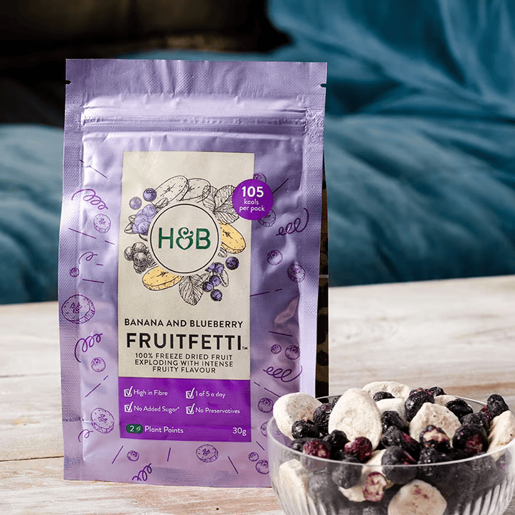 Holland & Barrett Fruitfetti Plátano y Arándano - 30g