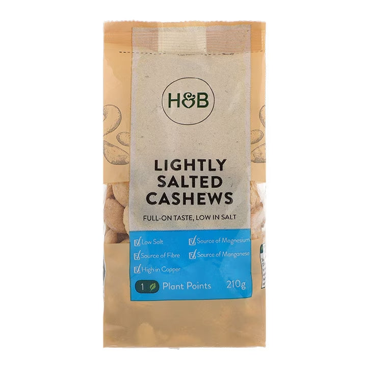 Holland & Barrett Lightly Salted Cashews - 210g