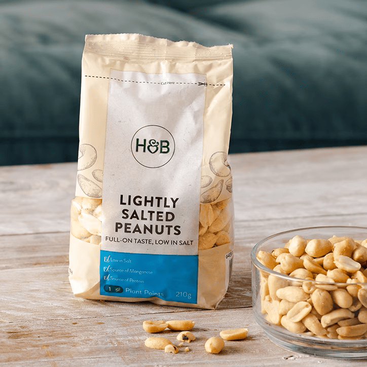 Holland &amp; Barrett Lightly Salted Peanuts - 210g