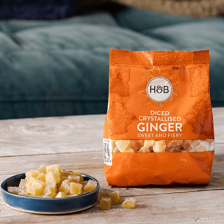 Holland &amp; Barrett Cubed Crystallized Ginger - 210g