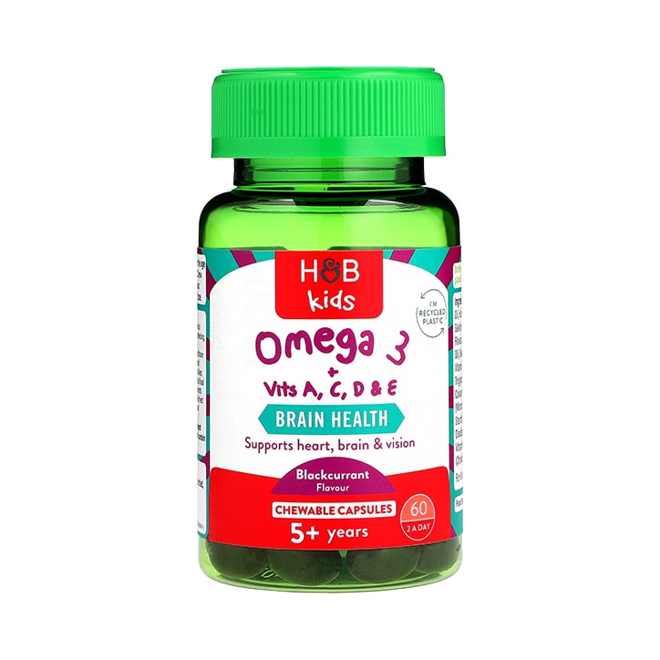 Holland &amp; Barrett Omega 3 Fish Oil for Children Blackcurrant Flavour Chewable - 60 Capsules