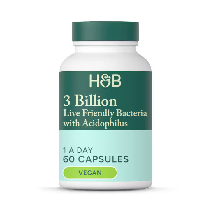 Holland &amp; Barrett 3 Billion Live Friendly Bacteria with Acidophilus - 60 Capsules