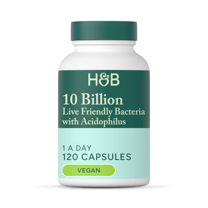 Holland & Barrett 10 Mil Millones Bacterias Vivas Beneficiosas con Acidophilus - 120 Cápsula