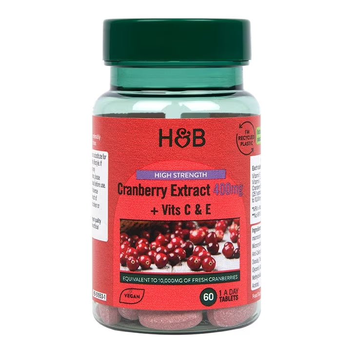 High Potency Cranberry Extract 400mg - 60 Tablets