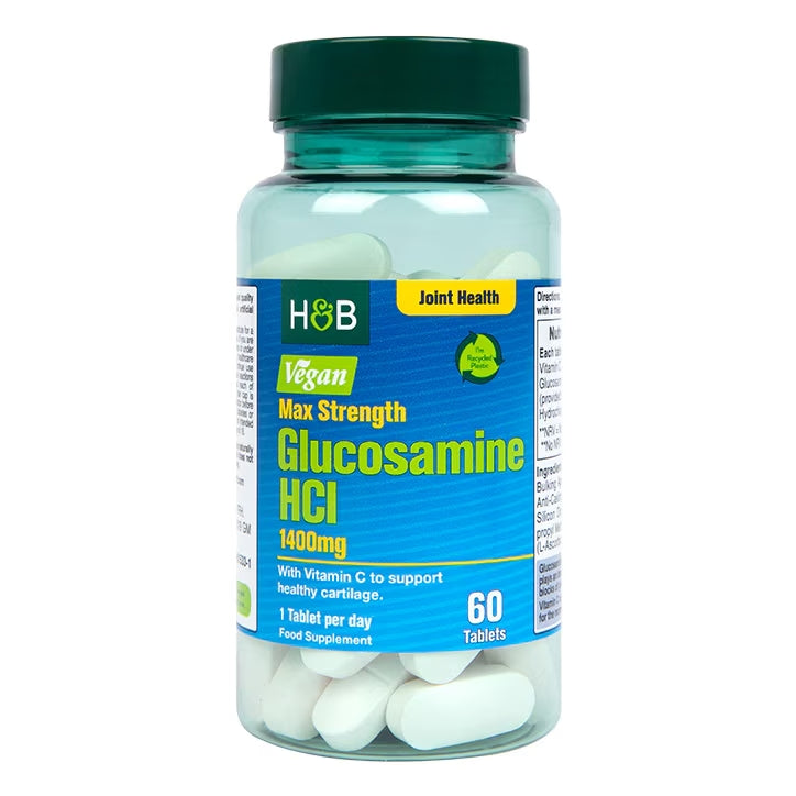 Holland &amp; Barrett Vegan Glucosamine HCI Maximum Potency 1400mg - 60 Tablets