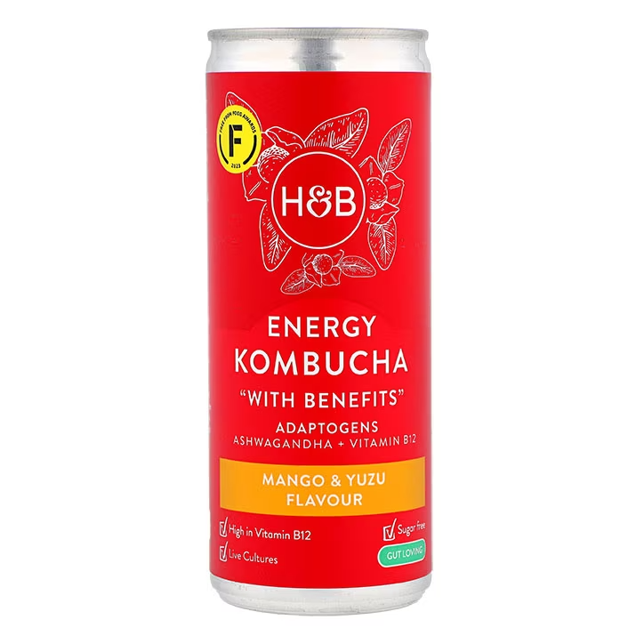 Holland & Barrett Energy Kombucha Mango and Yuzu Flavor - 250ml