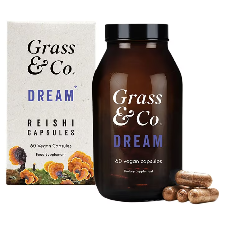 Grass & Co. DREAM Reishi Mushrooms with Magnesium + Sage - 60 Vegan Capsules