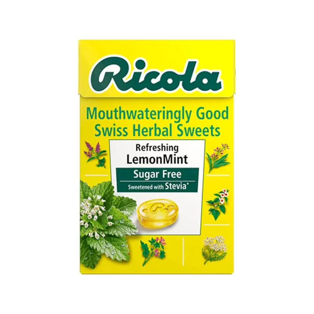 Ricola Delicious Lemon Mint Swiss Herb Candies - 45g