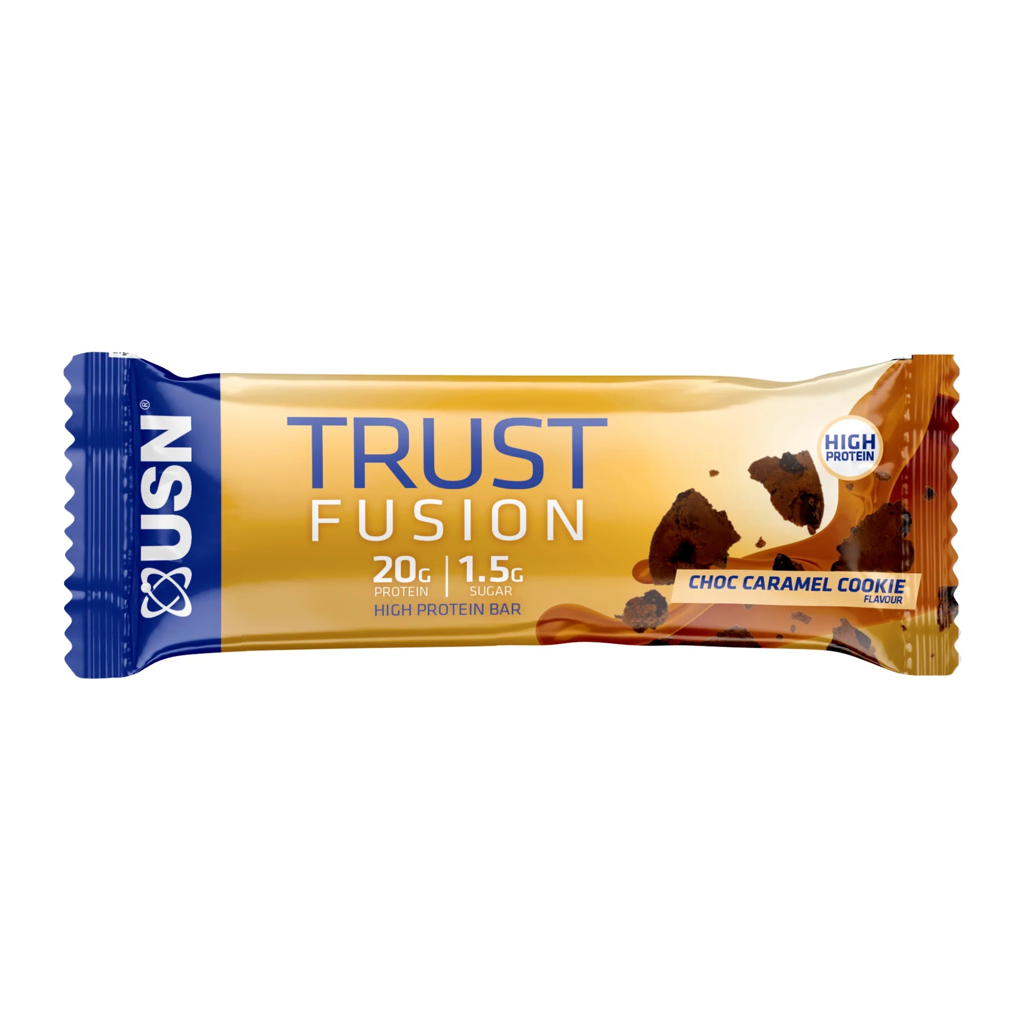 USN Trust Fusion Chocolate Caramel Cookie Bar - 55g