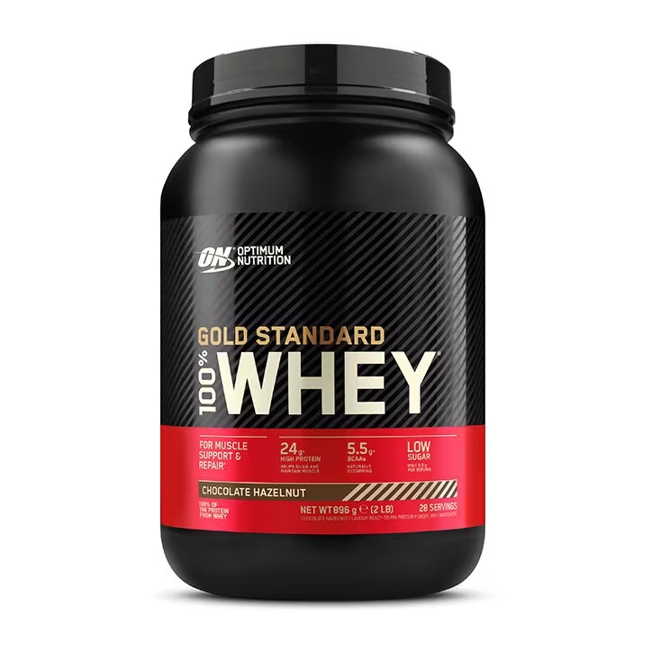 Optimum Nutrition Gold Standard 100% Whey Chocolate and Hazelnut flavor - 896g