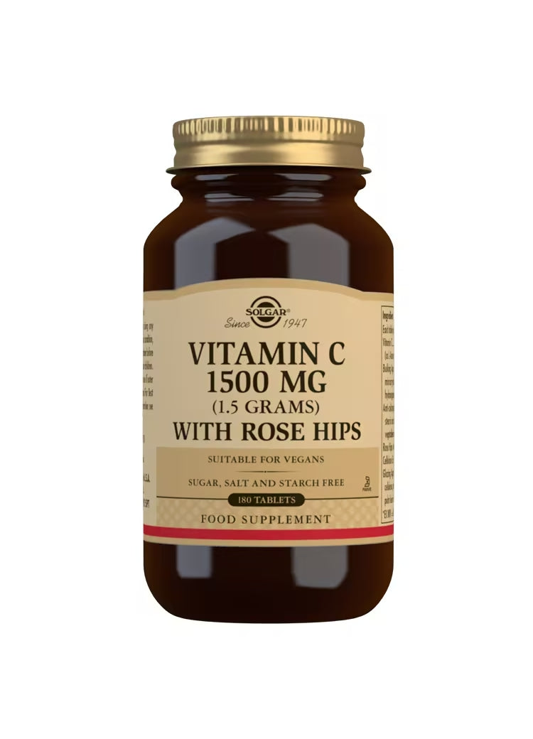 Solgar Vitamin C 1500mg with rose hips - 180 Tablets