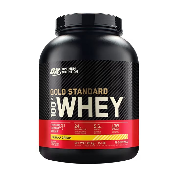 Optimum Nutrition Gold Standard 100% Whey Banana Cream Flavor - 2.28kg