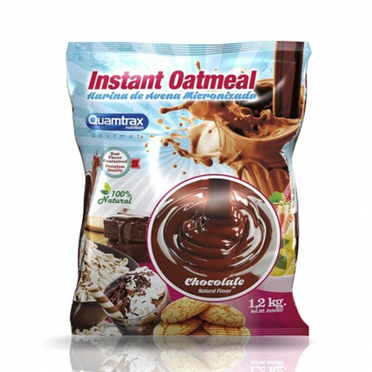 Quantrax Instant Oatmeal Harina de Avena Micronizada Sabor Chocolate - 1,2Kg