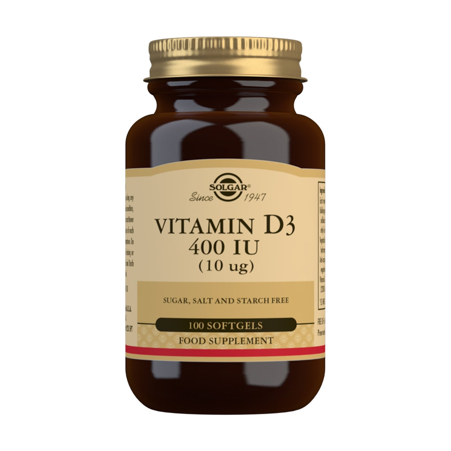 Solgar Vitamin D3 400 IU - 100 softgels