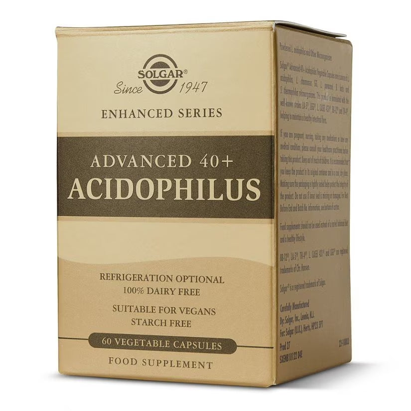 Solgar Advanced 40 + Acidophilus - 60 cápsulas vegetales