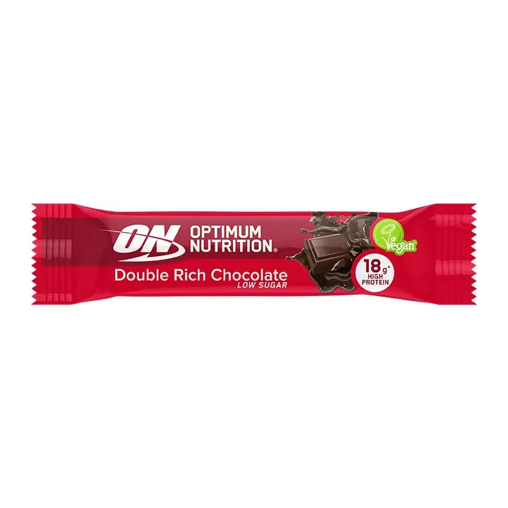 Optimum Nutrition Barrita de Proteína Vegetal Rico Doble Chocolate - 60g