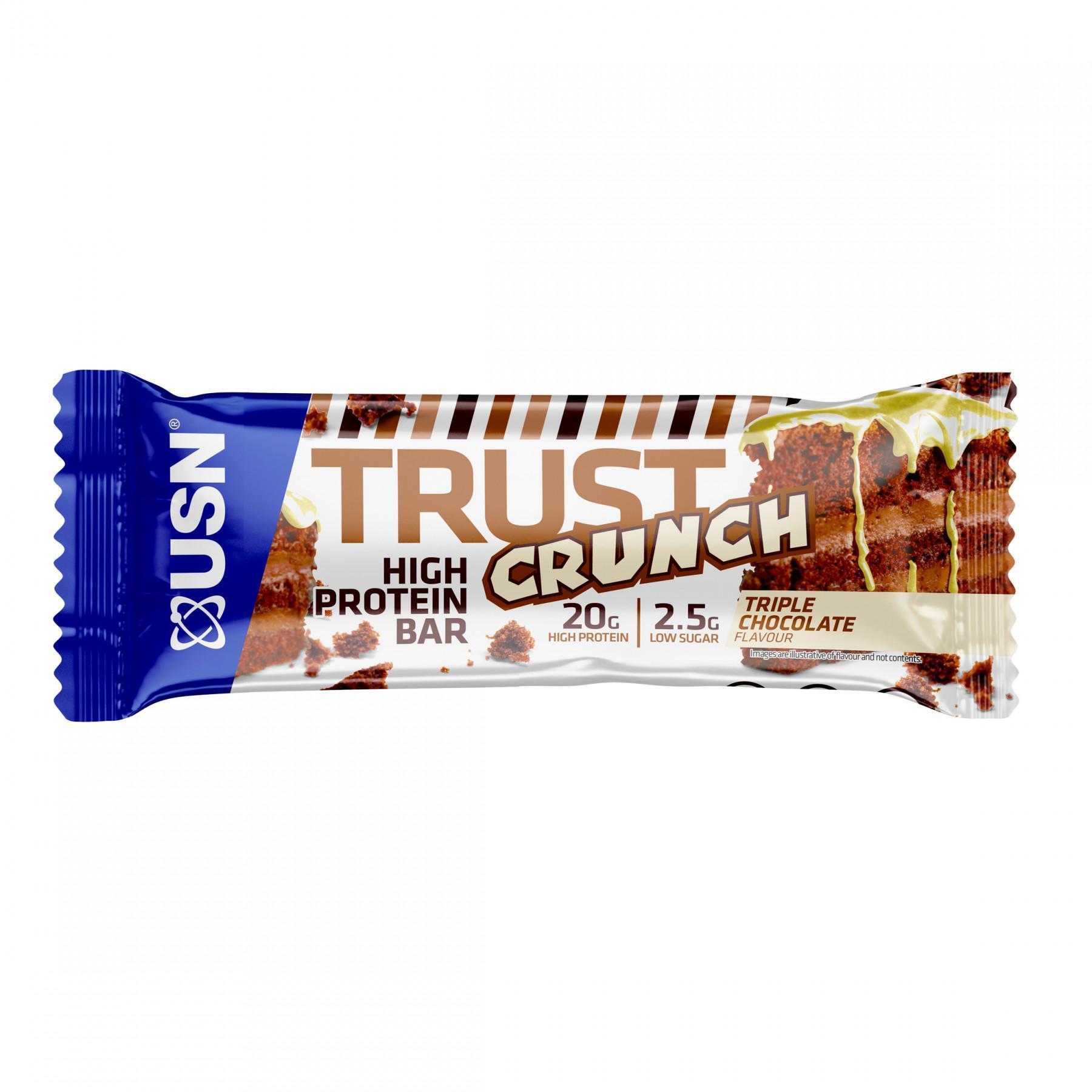 USN TRUST CRUNCH Triple Chocolate Flavor Protein Bar - 60g