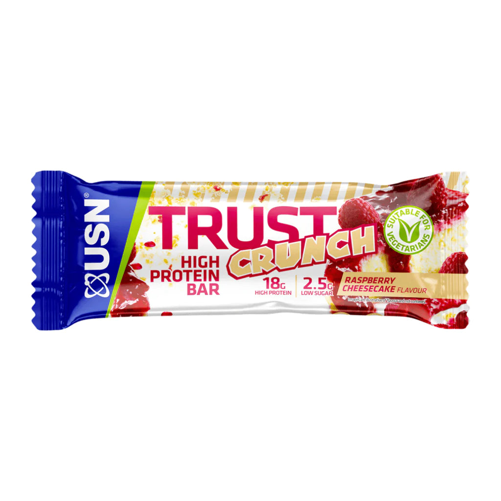 USN TRUST CRUNCH Raspberry Cheesecake Flavor Protein Bar - 60g