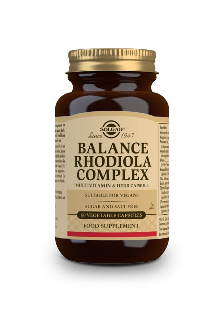 Solgar Balance Rhodiola Complex - 60 Vegetable Capsules.