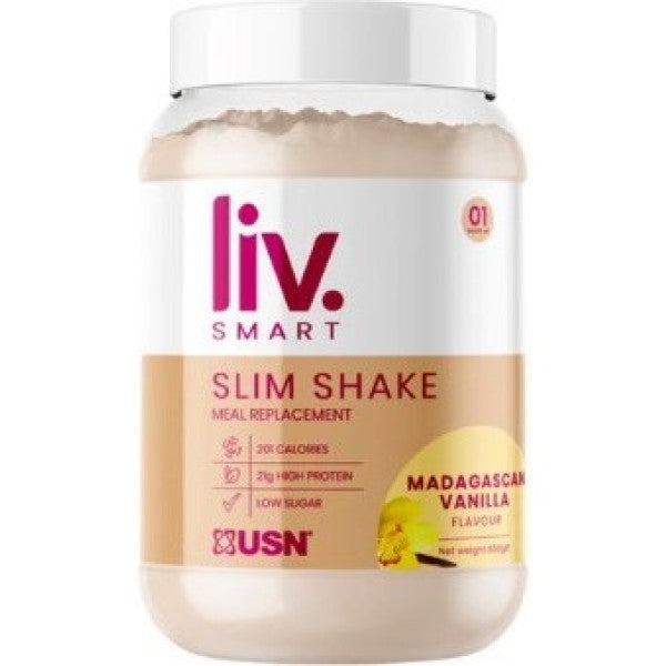 LIV SMART SLIM SHAKE SUSTITUTIVO DE COMIDA SABOR VAINILLA DE MADAGASCAR - 550g