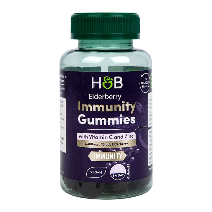 Elderberry Immunity Gummies with Vitamin C and Zinc - 30 Gummies