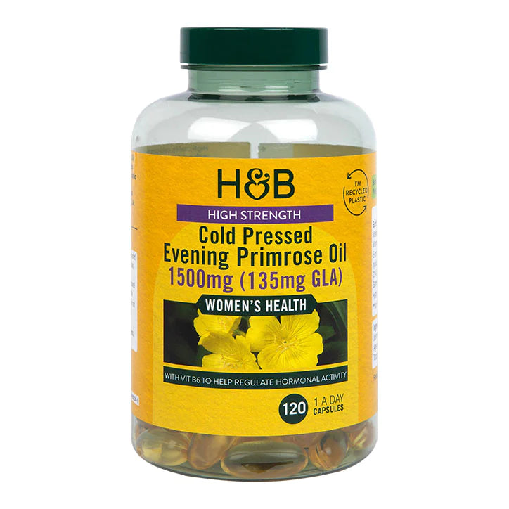 High Strength Cold Pressed Evening Primrose Oil 1500mg - 120 Capsules