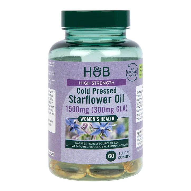 High Strength Cold Pressed Borage Oil 1500 mg - 60 capsules