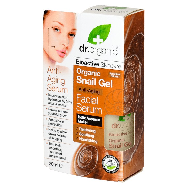 Dr Organic Healthy Ageing Snail Gel Facial Serum 30Ml