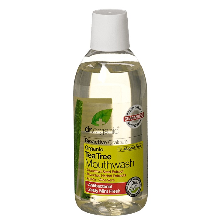 Dr Organic Antibacterial Tea Tree Mouthwash 500Ml