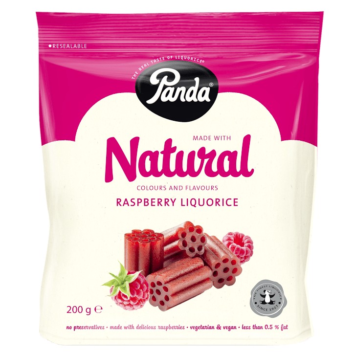 Panda Raspberry Liquorice 200G