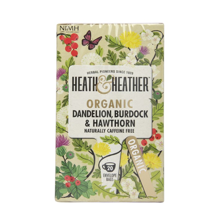 Heath & Heather Organic Dandelion, Burdock & Hawthorn 20 Tea Bags