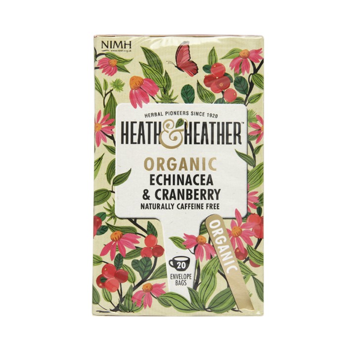 Heath & Heather Organic Echinacea & Cranberry 20 Tea Bags