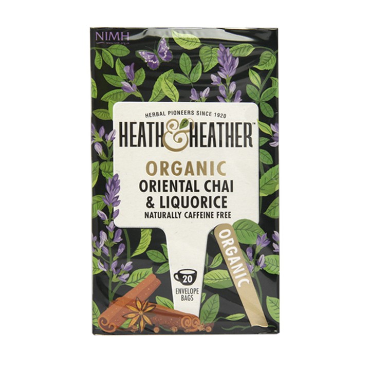 Heath & Heather Organic Oriental Chai & Liquorice 20 Tea Bags