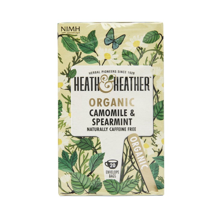 Heath & Heather Organic Camomile & Spearmint 20 Tea Bags