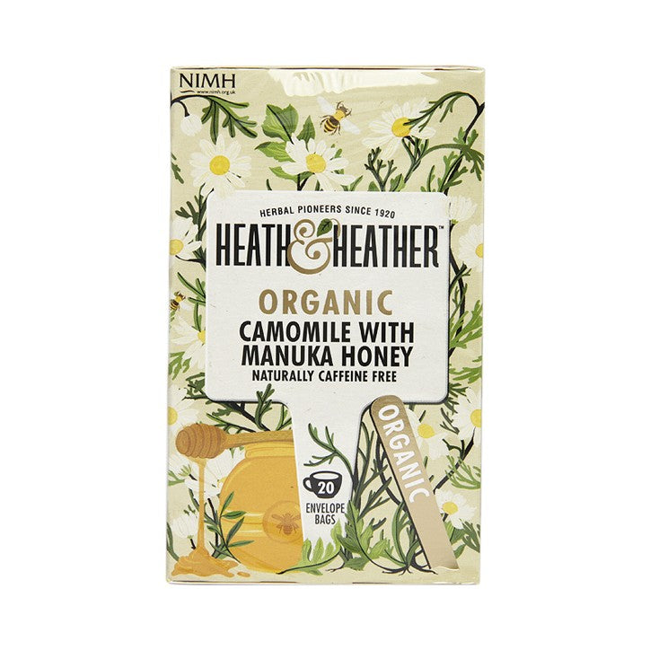 Heath & Heather Organic Camomile With Manuka Honey 20 Tea Bags