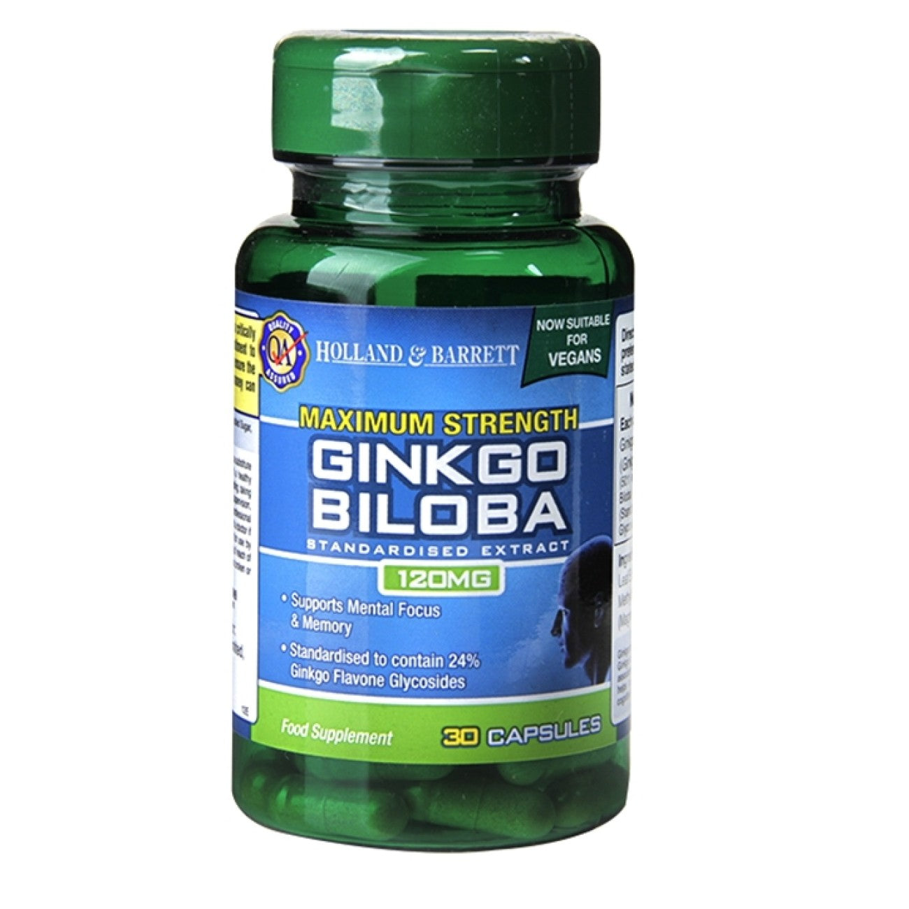 Holland & Barrett Maximum Strength Ginkgo Biloba 120Mg 30 Capsules