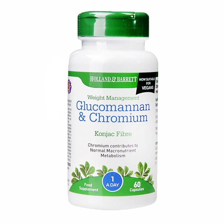 Holland & Barrett Glucomannan & Chromium 60 Capsules