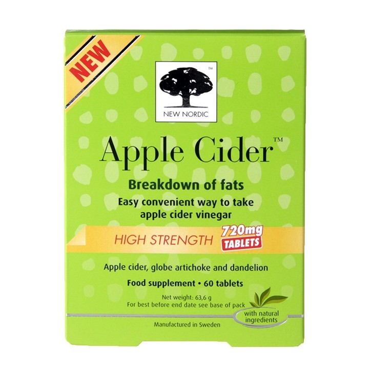 New Nordic High Strength Apple Cider 60 Tablets 720Mg