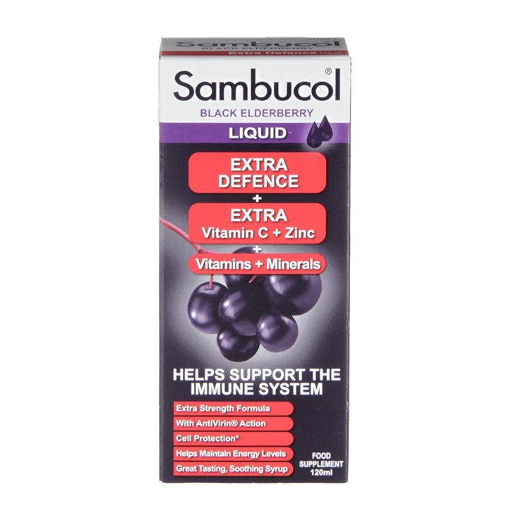 Sambucol Extra Defence Black Elderberry Liquid 120Ml